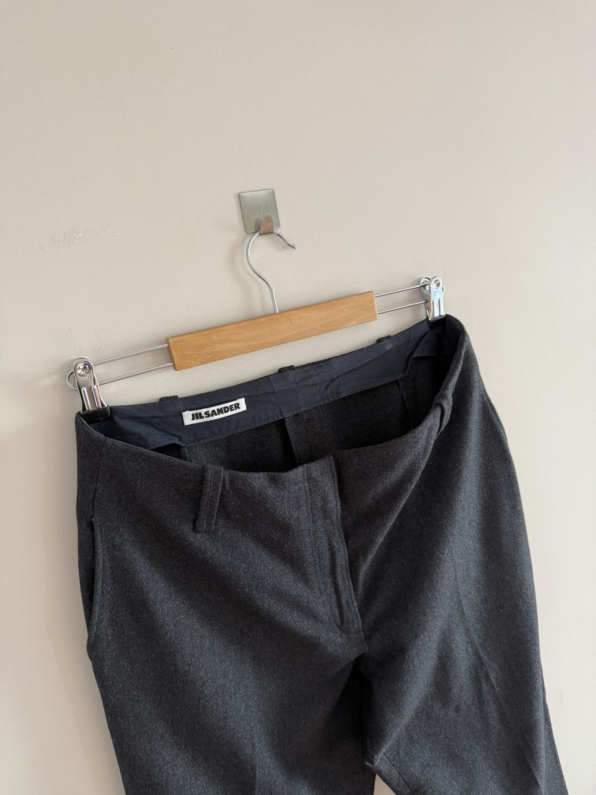 Raf Simons Jil Sander Tailored Wool Trousers Grey Size 28" / US 6 / IT 42 - 2 Thumbnail