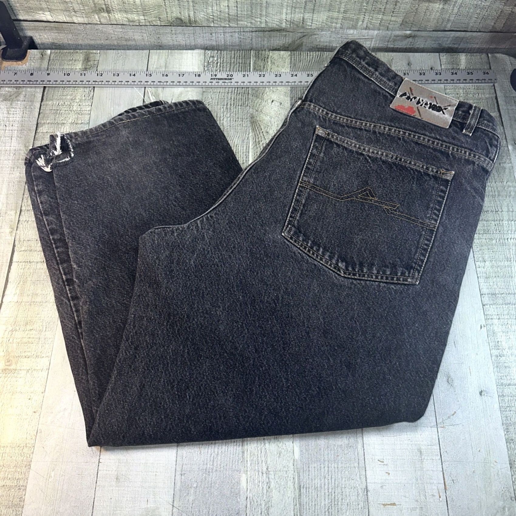Avirex VINTAGE Avirex Jeans Men 38 Blue Straight Baggy Faded Denim Hip Hop 38X28 Regular 90s Womens Men Size US 42 / EU 58 - 4 Thumbnail