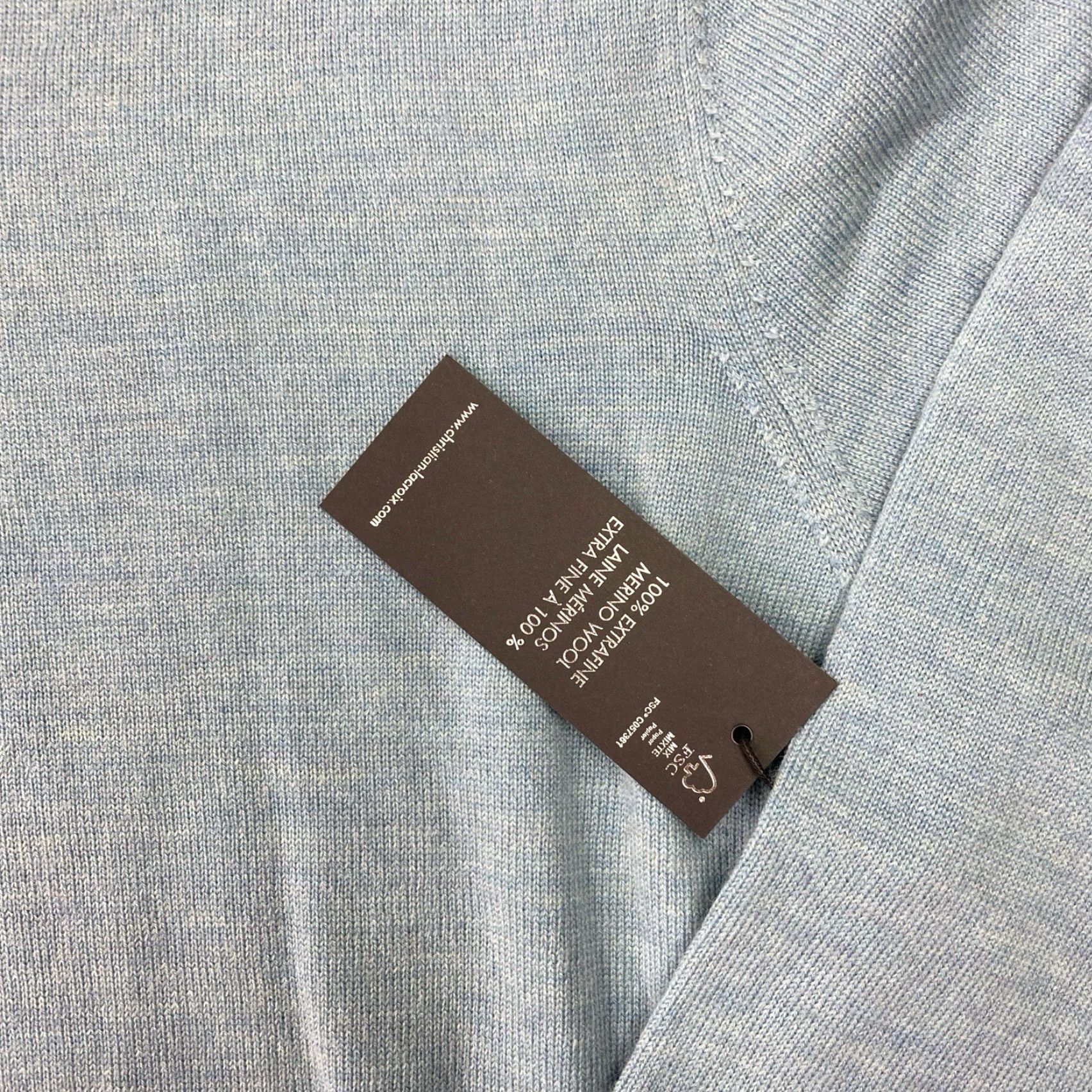 Christian Lacroix Christian Lacroix Sweater Mens M Blue 100% Extra Fine Merino Wool Luxury NWT Size US M / EU 48-50 / 2 - 3 Thumbnail