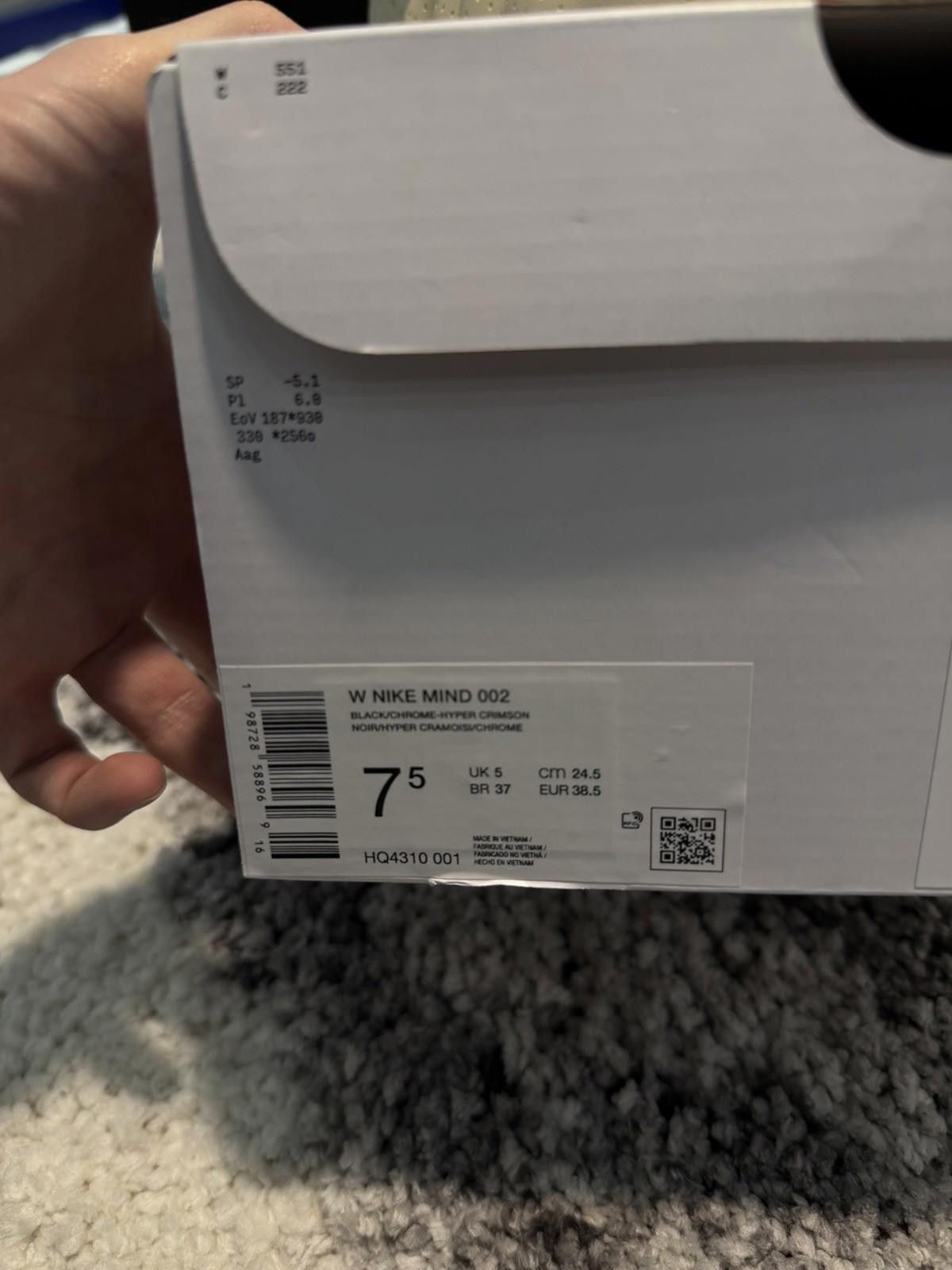 Nike Size 7.5 - Nike Mind 002 Black Chrome Hyper Crimson Women’s Size US 7.5 / IT 37.5 - 7 Thumbnail