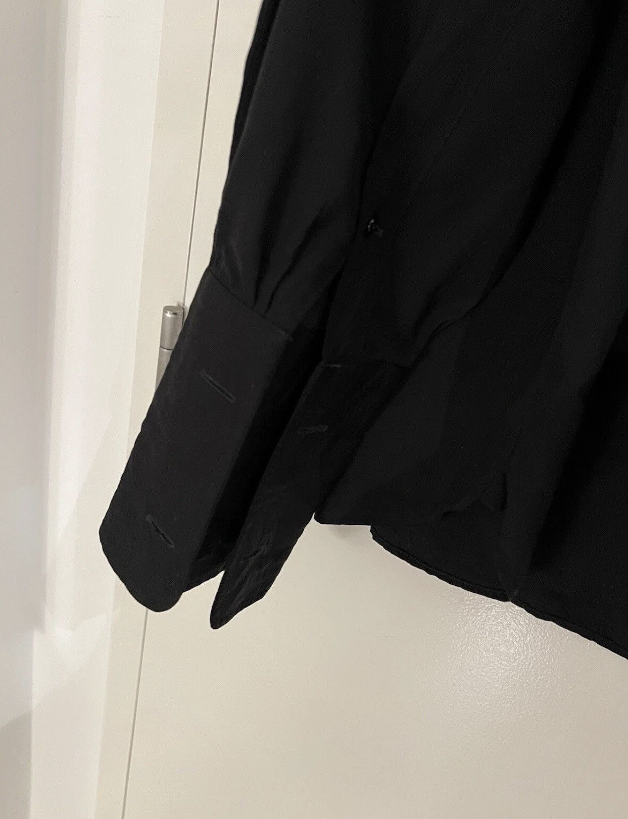 Tom Ford TOM FORD Black Dress tuxedo Shirt 17/5 44 Silk Lyocell Size US L / EU 52-54 / 3 - 18 Thumbnail