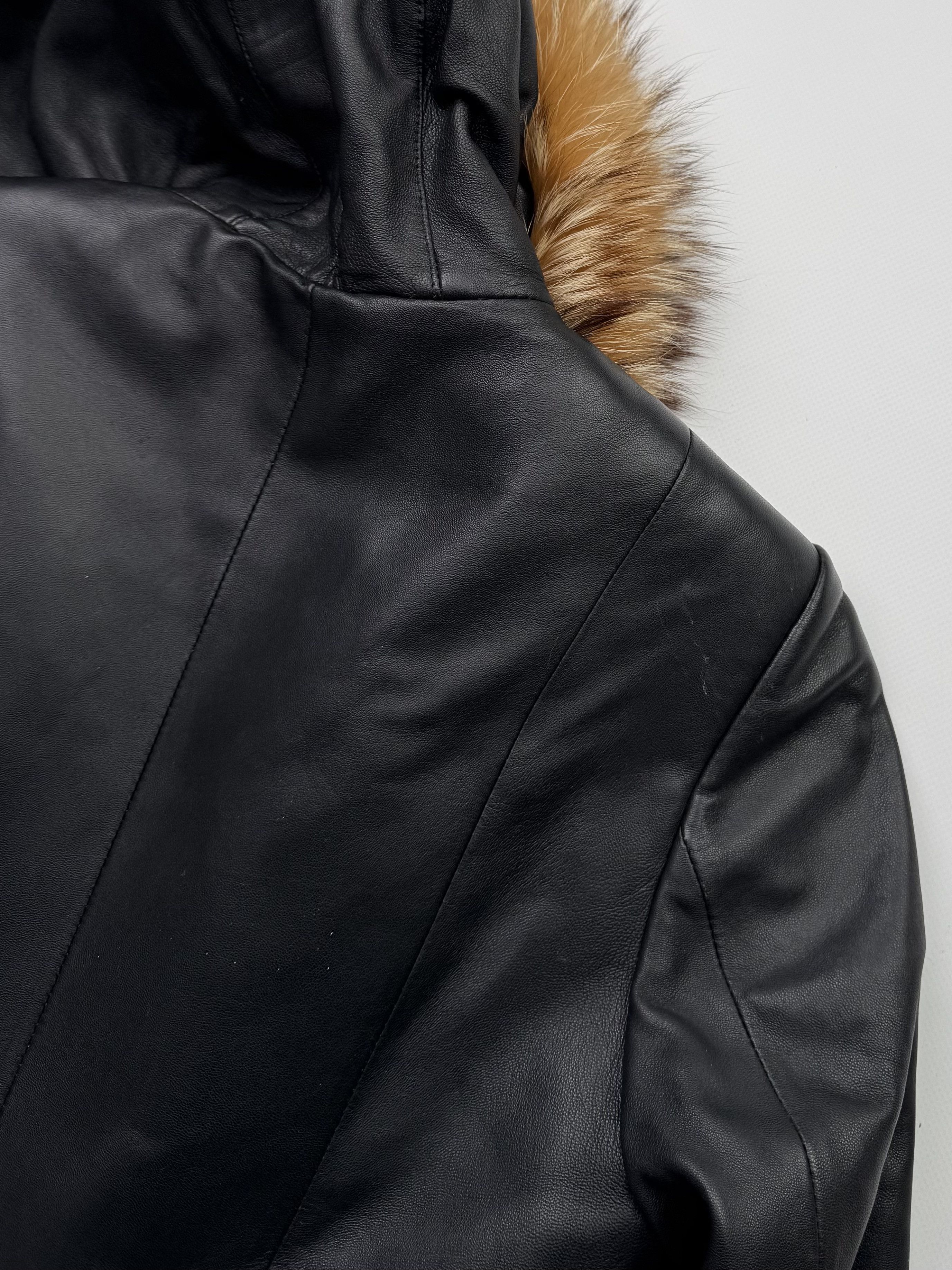 Japanese Brand Vintage Leather Jacket With Real Fur Details B703(V69)E2 Size M / US 6-8 / IT 42-44 - 11 Thumbnail