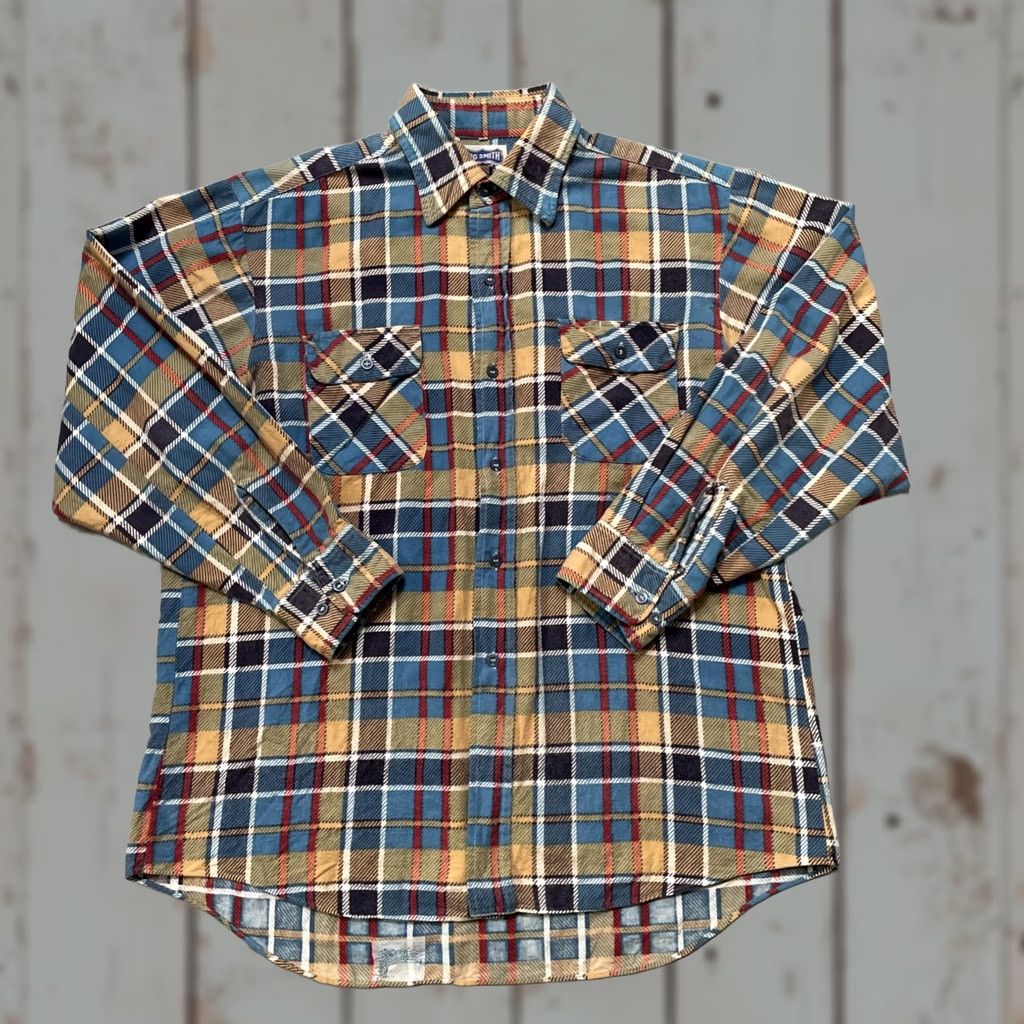 Vintage Vintage Big Smith Shirt Large Flannel Plaid Work Size US L / EU 52-54 / 3 - 1 Thumbnail