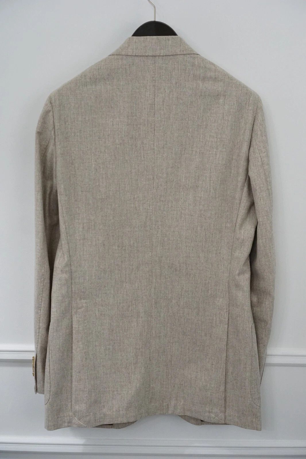 Suitsupply Men Suitsupply Blazer La Spalla Beige Flannel Wool UK/US40L Size 40L - 2 Thumbnail