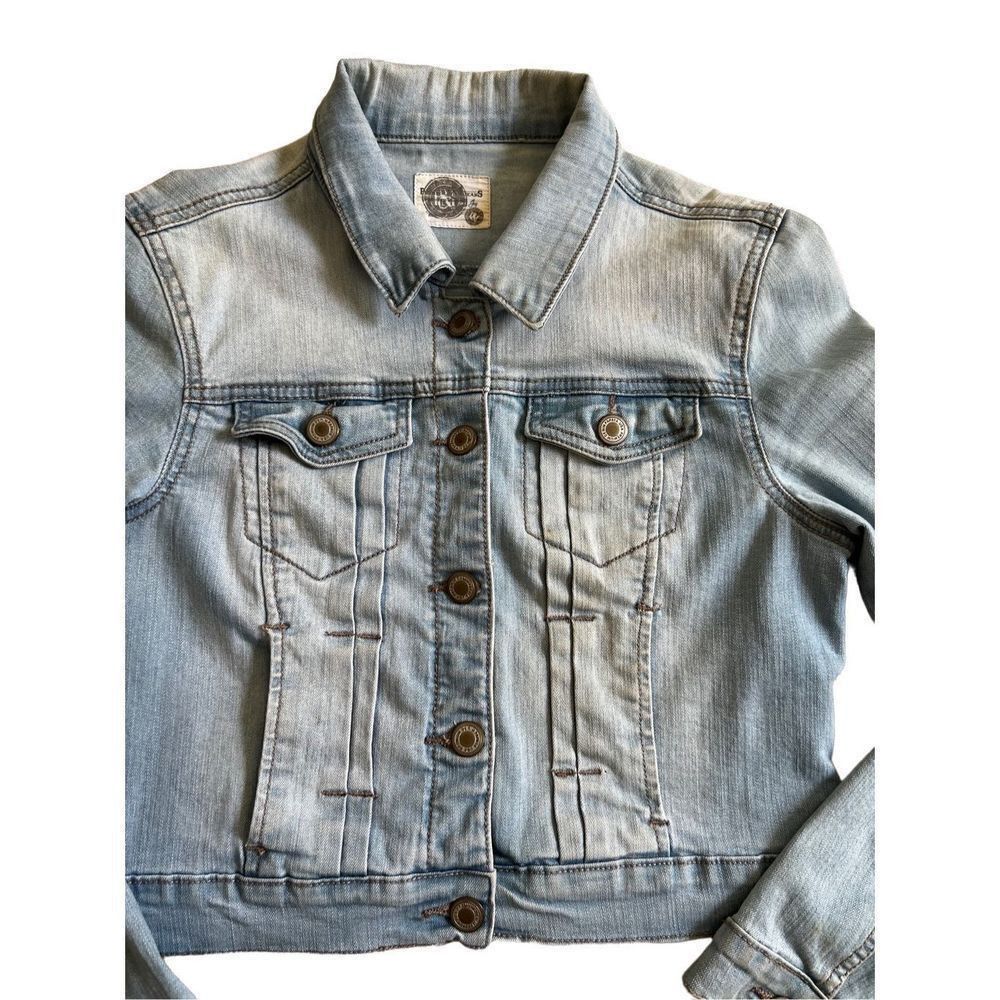 Vintage Vintage 90s Papaya Womens Cropped Button Denim Jacket Size M Size M / US 6-8 / IT 42-44 - 3 Thumbnail