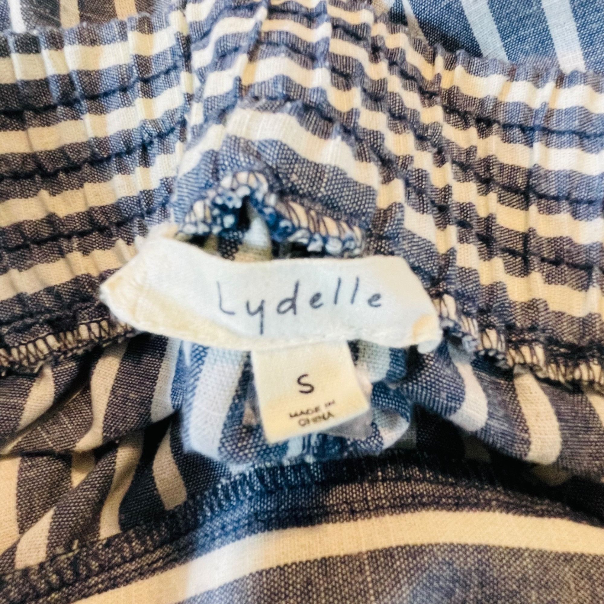 Other Lydelle Women's Striped High-Waisted Pants Small Blue & Whit Size 26" / US 2 / IT 38 - 6 Thumbnail