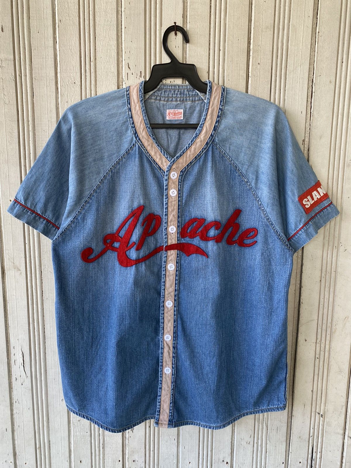Vintage Vintage Rna Slang Baseball Denim Shirt Size US M / EU 48-50 / 2 - 1 Thumbnail