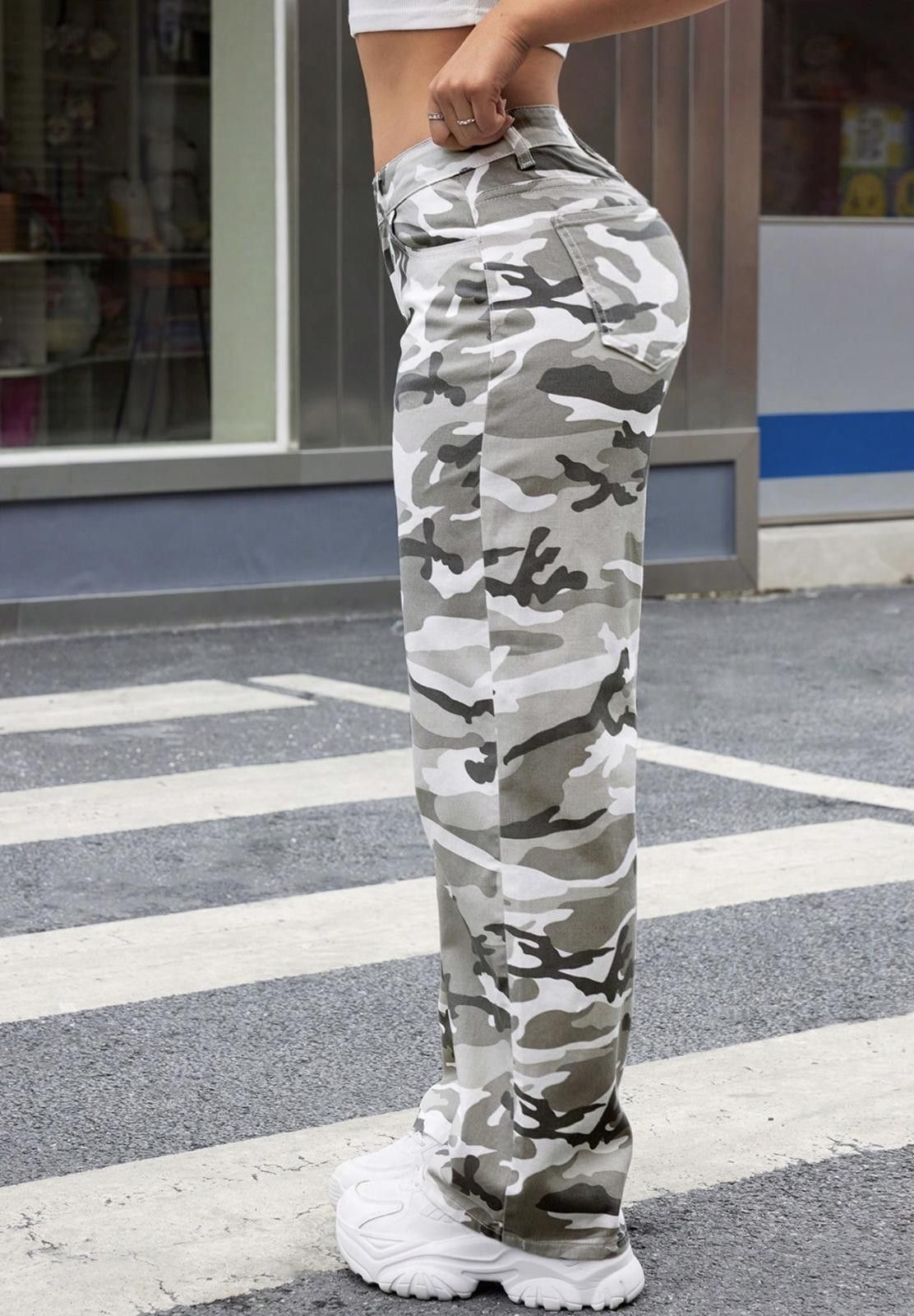 Other Camoflauge Wide Leg Jeans (X-SMALL) Size 26" / US 2 / IT 38 - 5 Thumbnail