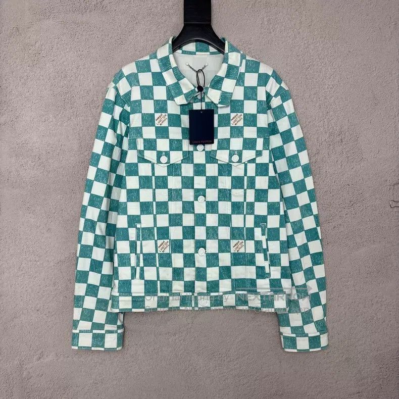 Louis Vuitton Louis Vuitton Checkerboard Tiffany Denim Jacket Size US L / EU 52-54 / 3 - 1 Thumbnail