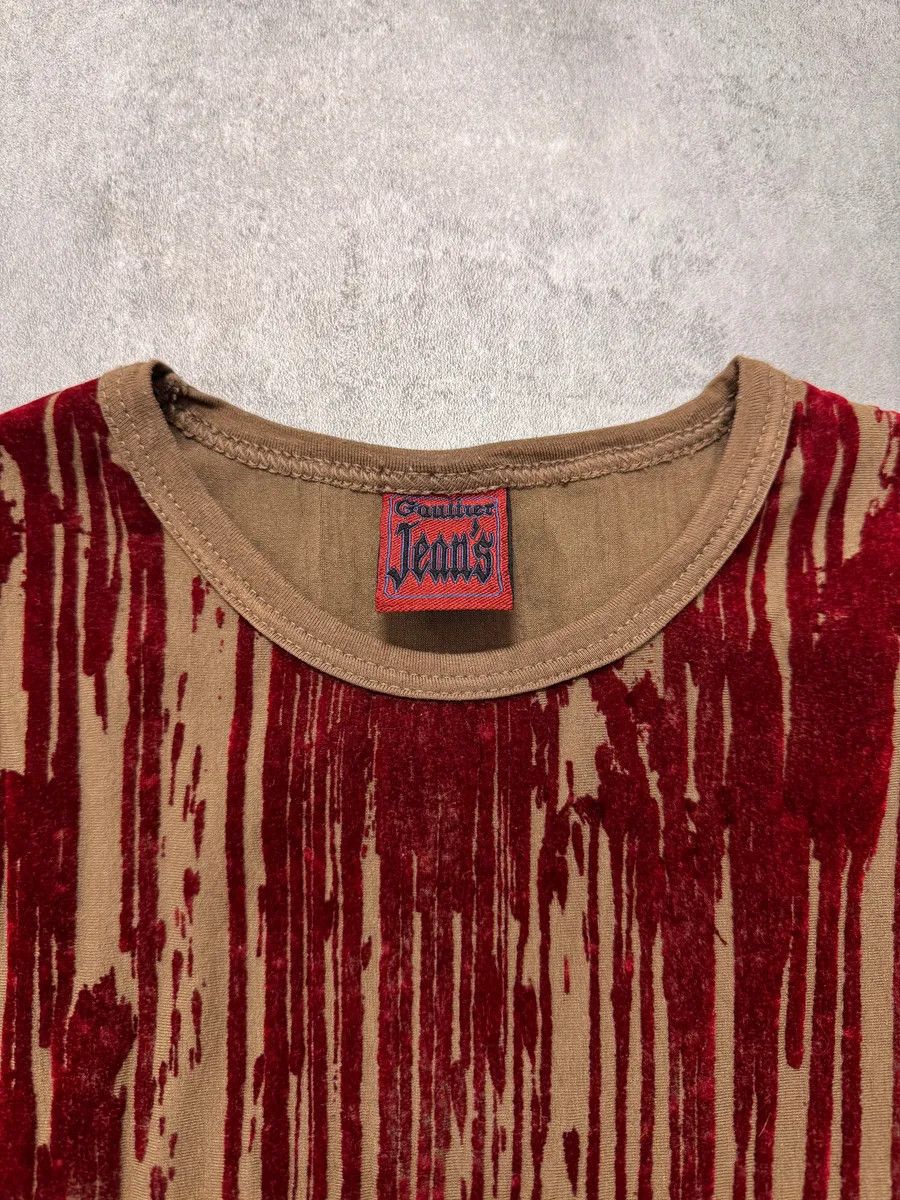 Jean Paul Gaultier × Vintage AW1998 Jean Paul Gaultier Blood Drip Kaki Maxi Dress Size S / US 4 / IT 40 - 3 Thumbnail