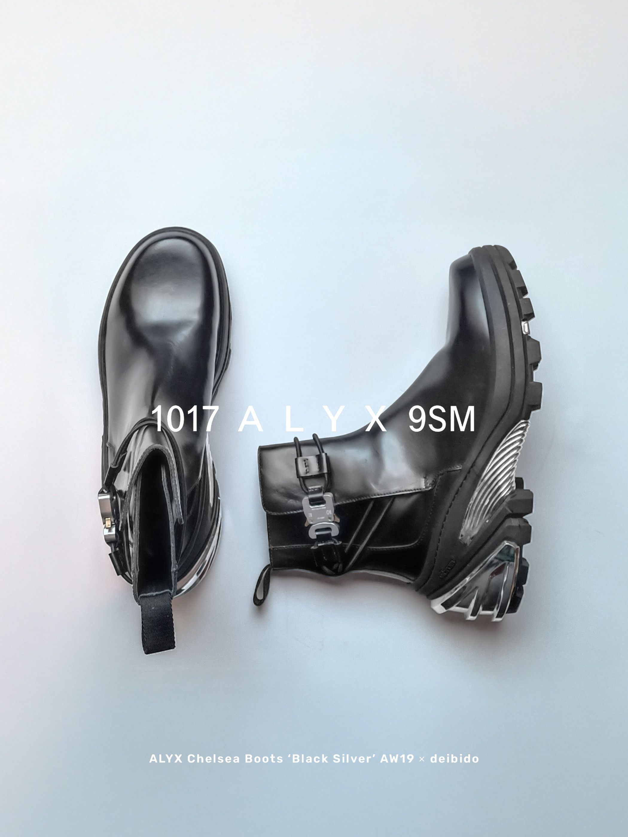 1017 ALYX 9SM 1017 ALYX 9SM Leather and Silver-Tone Chelsea Boots 'Black' Size US 11 / EU 44 - 1 Thumbnail