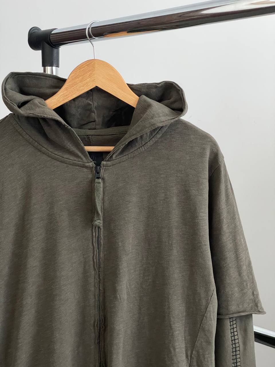 Thom Krom Thom Krom Avant Garde Double Layer Green Zip Hoodie Size US M / EU 48-50 / 2 - 3 Thumbnail