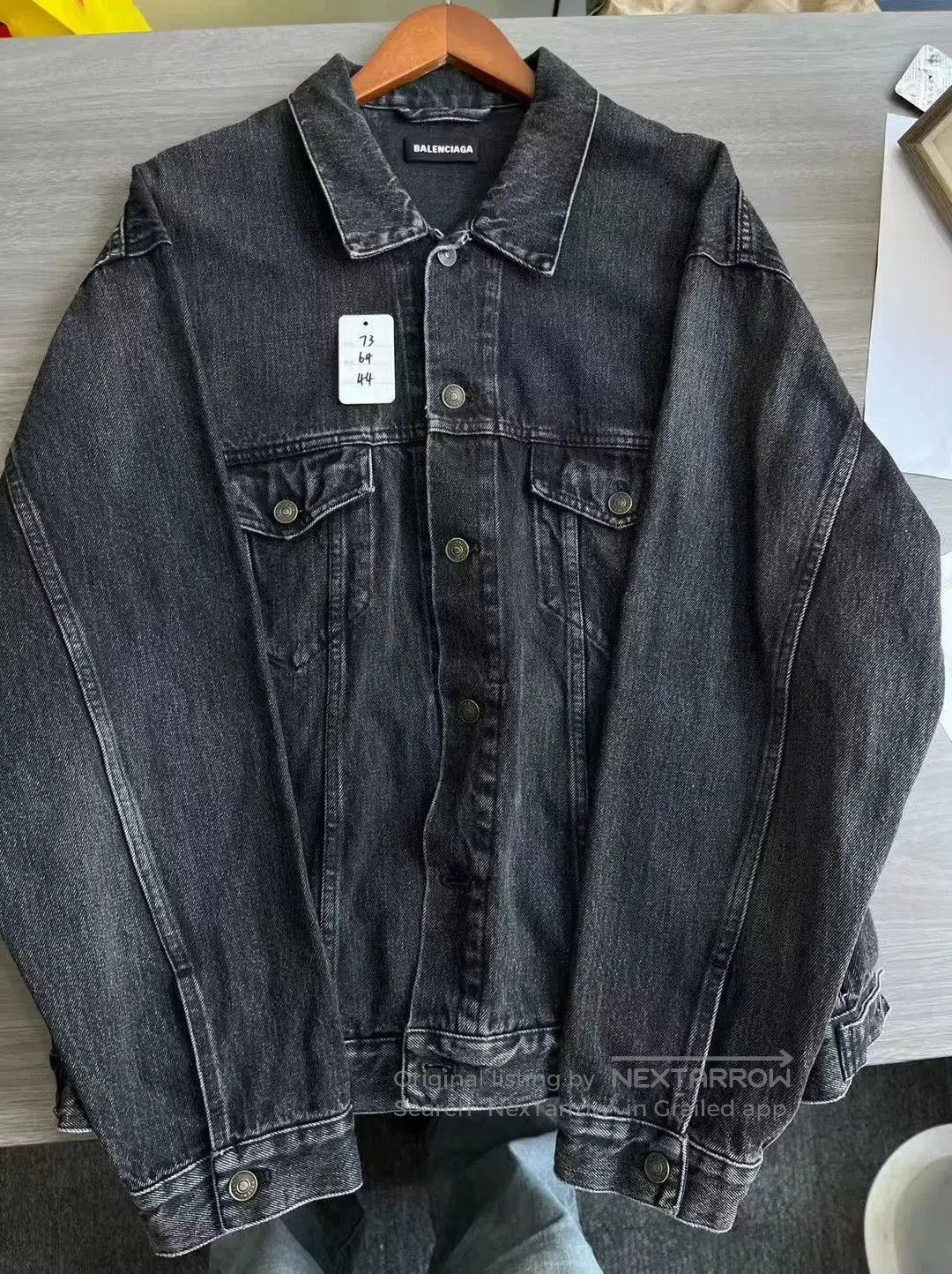 Balenciaga Balenciaga Embroidered Flag Denim Jacket. Size US M / EU 48-50 / 2 - 8 Thumbnail