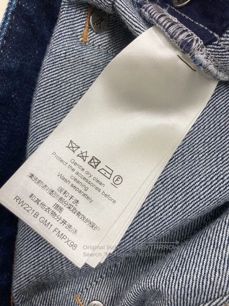 Louis Vuitton Louis Vuitton Blue presbyopic patchwork straight leg jeans Size 37" - 6 Thumbnail