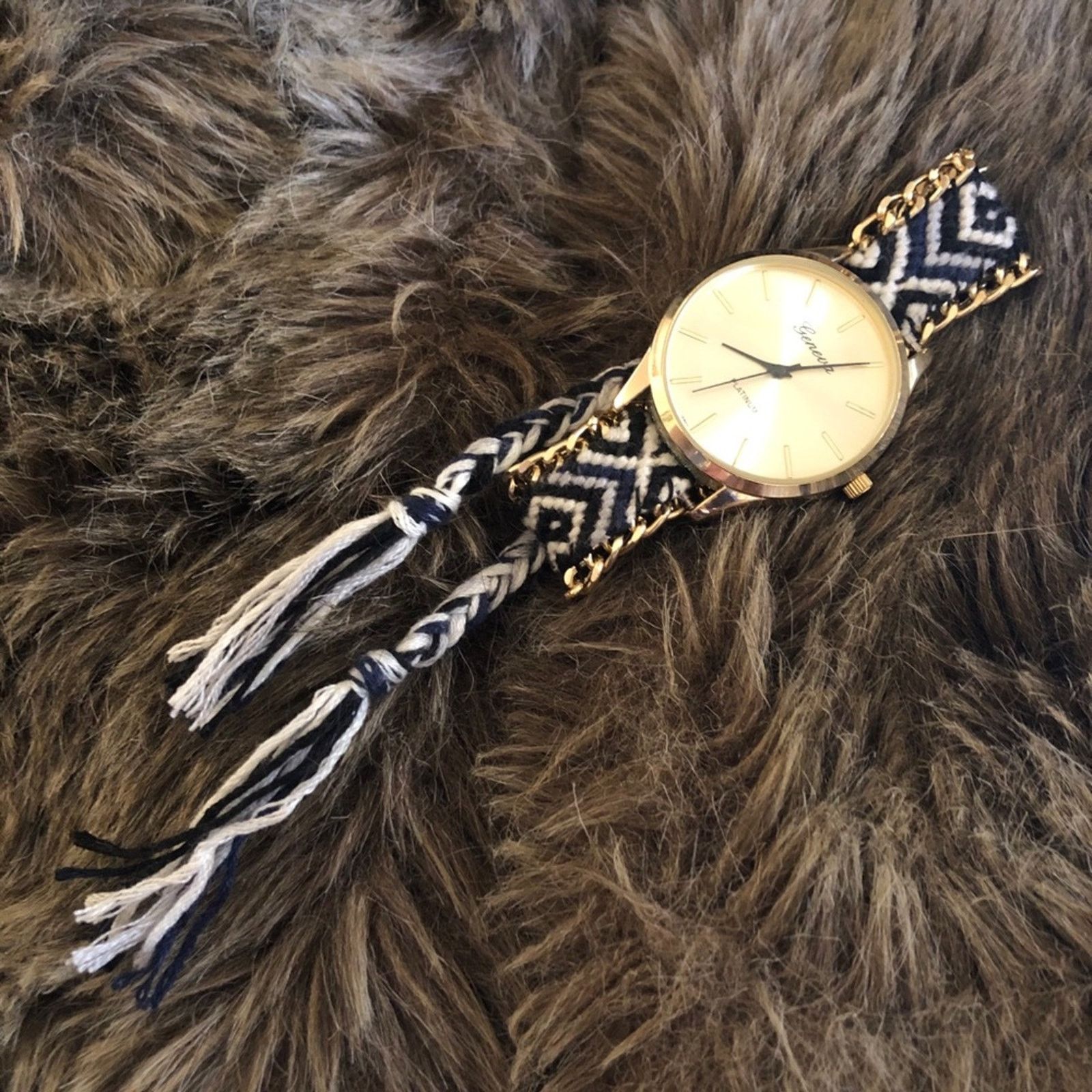 Jewelry Ladies Geneva Platinum adjustable braided watch Size ONE SIZE - 5 Thumbnail