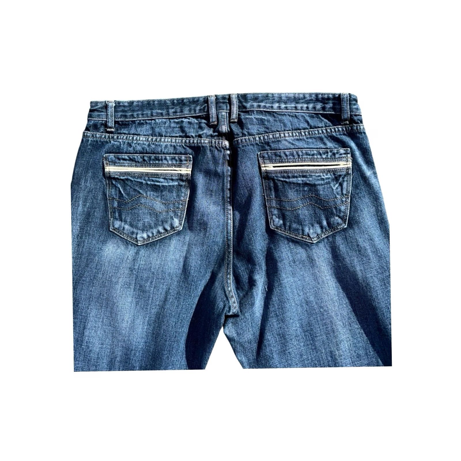 Alfani VINTAGE Alfani Jeans Dark Blue Embroidered 38x30 Straight Men Sz 38 Regular Inseam 30 Mens Size US 38 / EU 54 - 3 Thumbnail