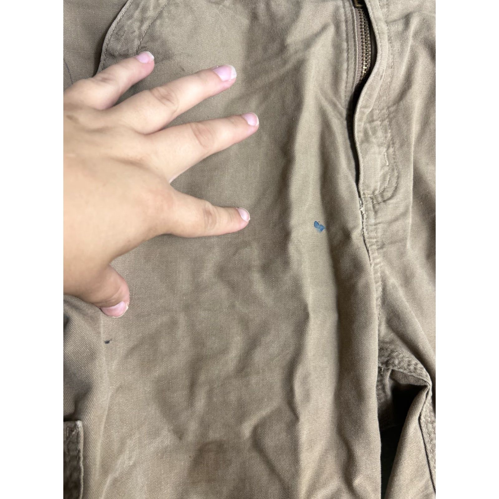 Carhartt Carhartt Shorts Mens 32x10 Khaki Beig Beige Regular Cargo Pockets Workwear Casual 32 Mens Clothing Canvas Cotton Flat Front Inseam 10" Size US 32 / EU 48 - 3 Thumbnail