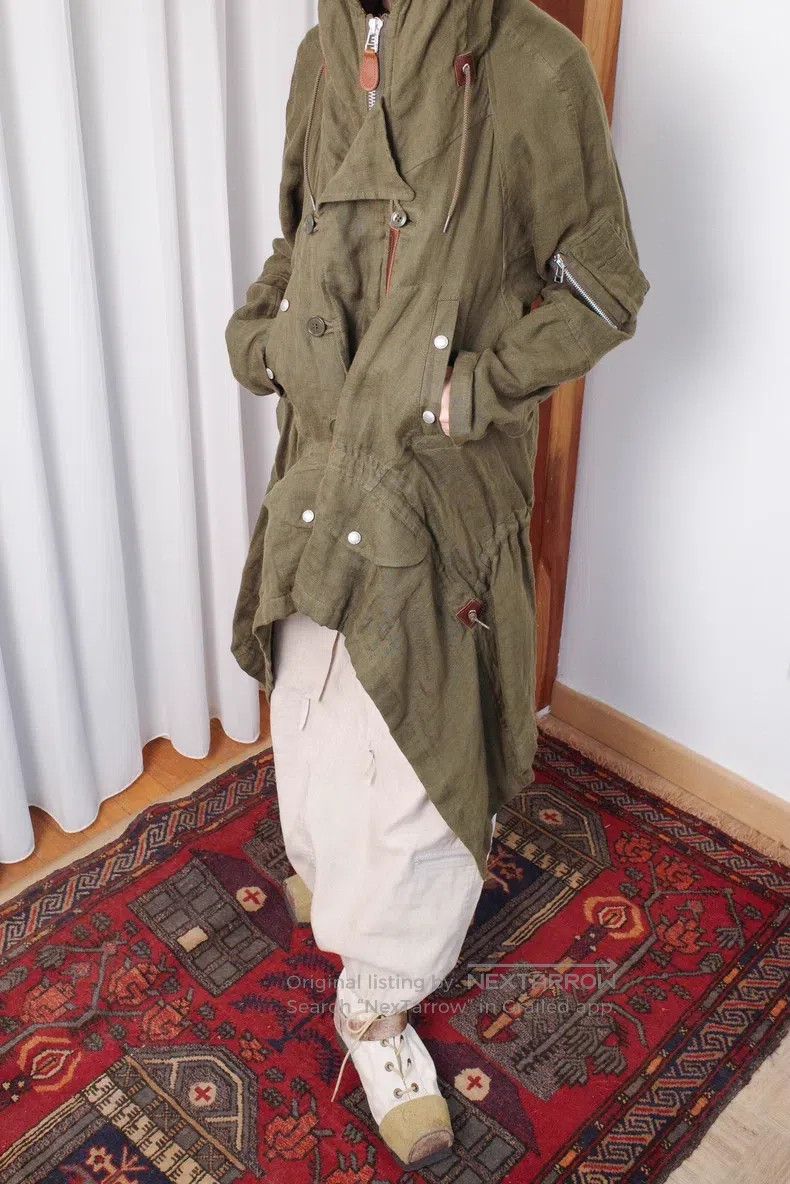 Junya Watanabe Junya Watanabe Linen Military Hooded Women's Jacket Size S / US 4 / IT 40 - 3 Thumbnail