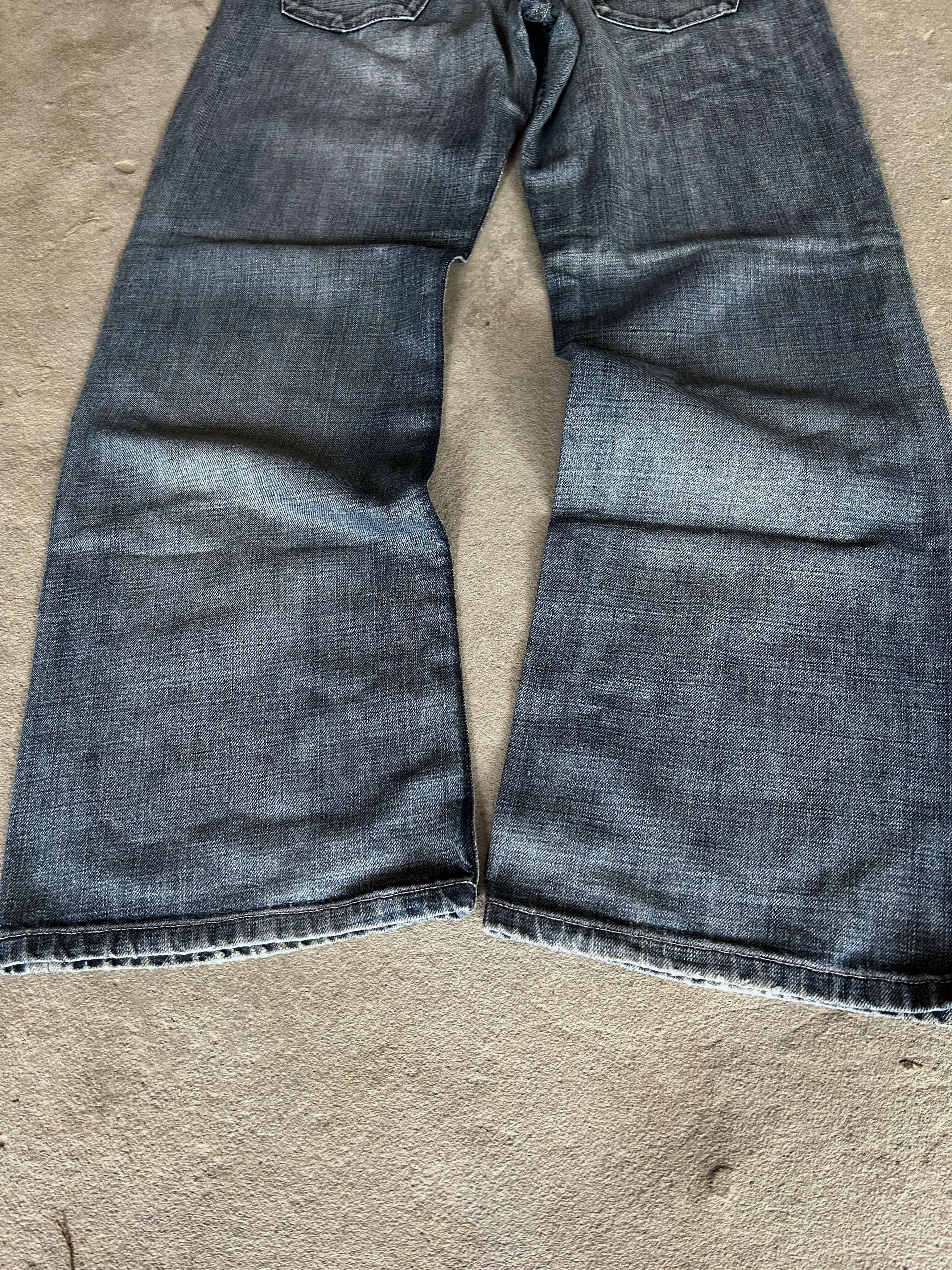 Vintage Vintage Dark Wash Baggy Denim Jeans Wide Leg Y2K Style Size US 32 / EU 48 - 3 Thumbnail