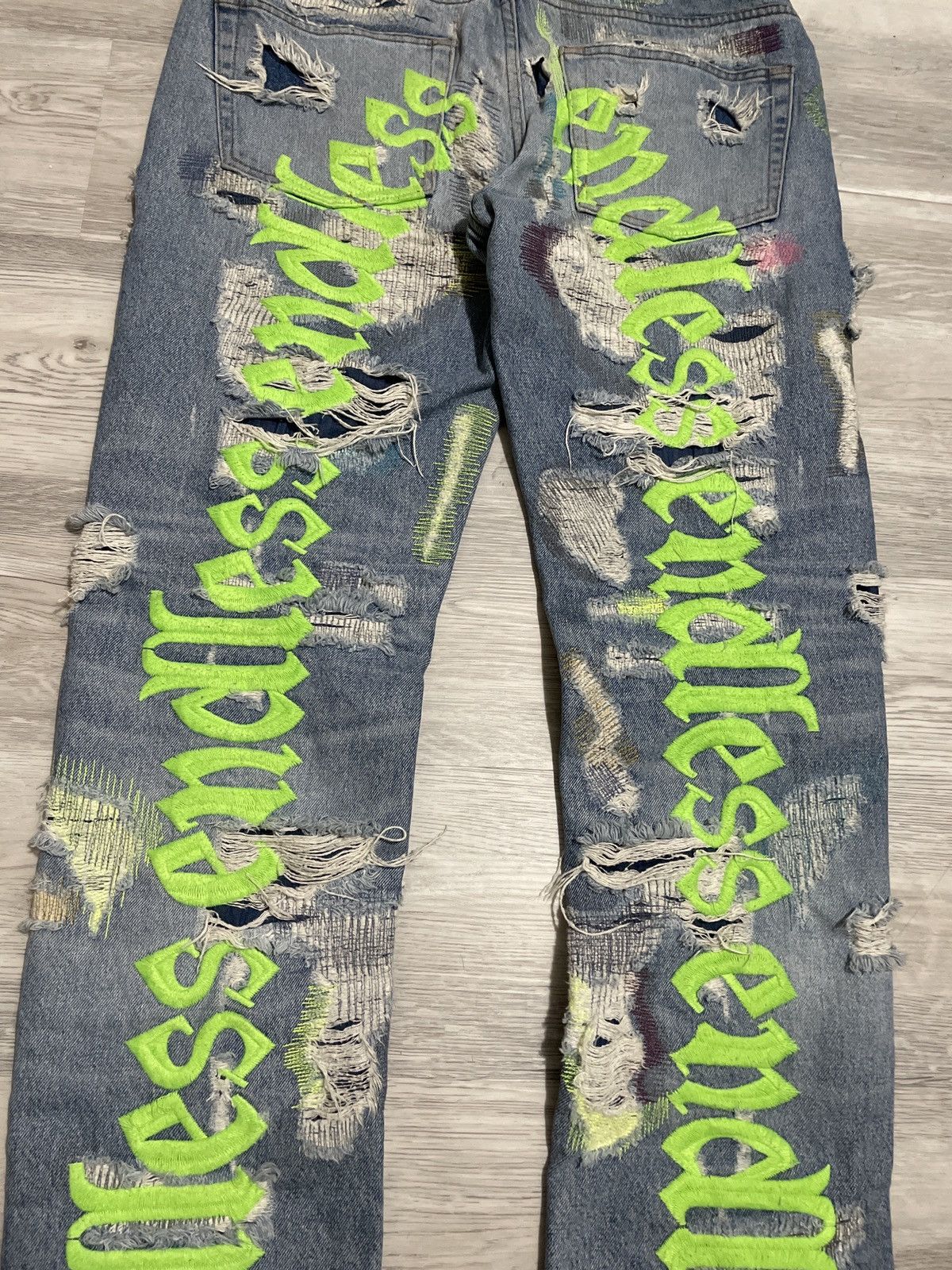Endless × Vlone Endless Denim Jeans | Grailed Endless × Vlone Endless Denim Jeans | Grailed
