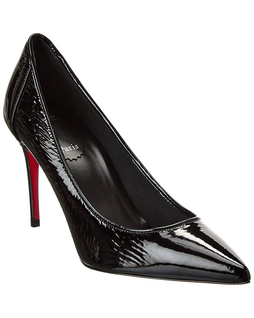 Christian Louboutin Sporty Kate 85 Black Patent Vog Classic Pointed Heel Pump 39 Size US 9 / IT 39 - 3 Thumbnail