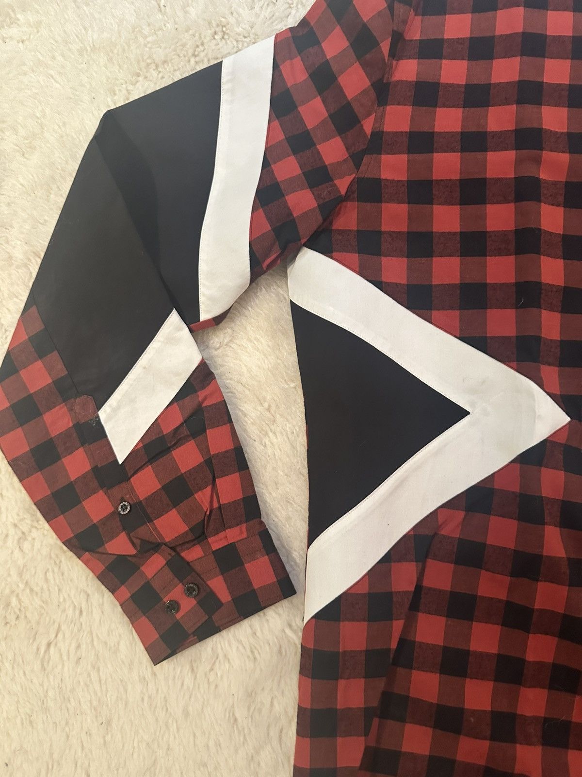 Neil Barrett Red/ Black / White Shirt Size US L / EU 52-54 / 3 - 2 Thumbnail