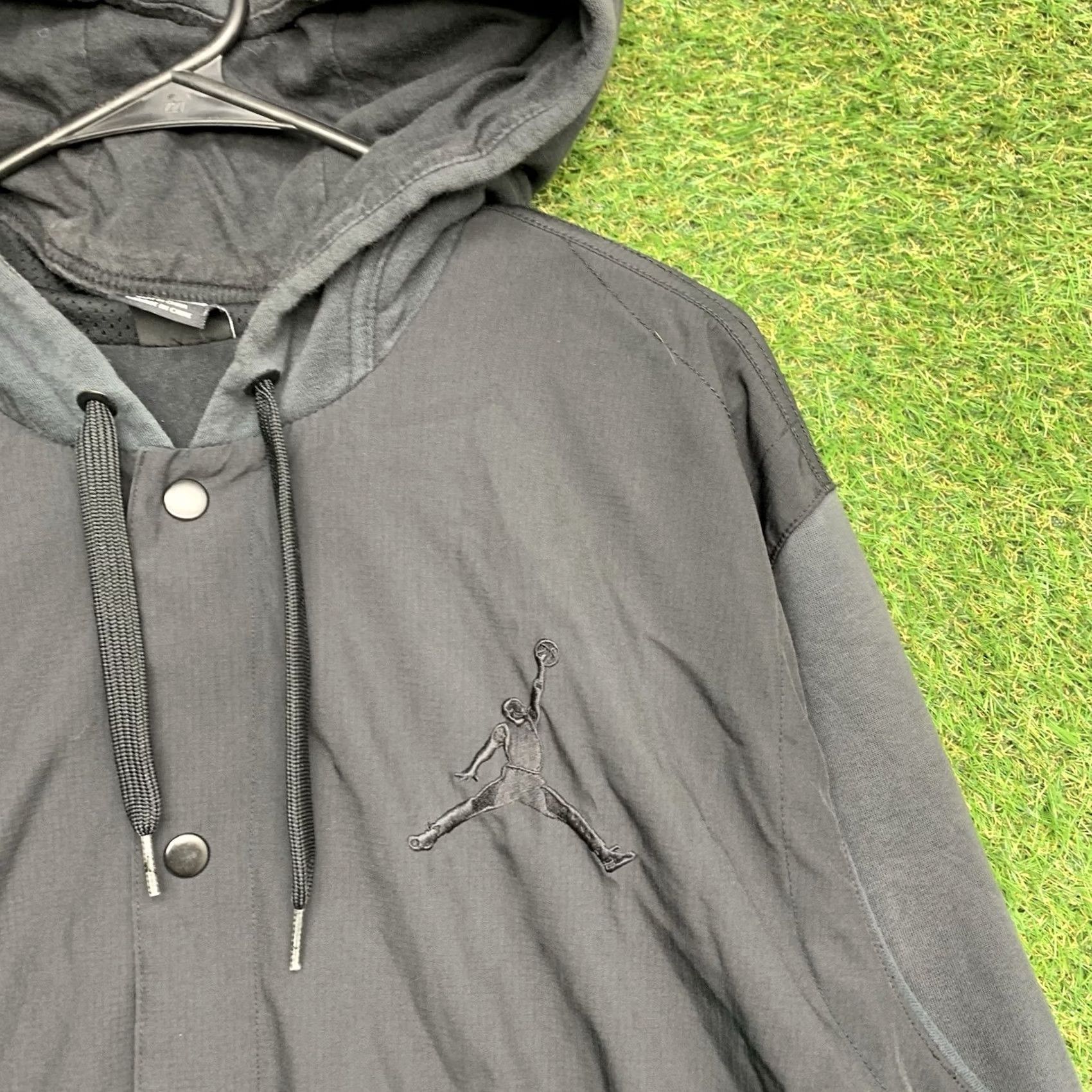 Nike Nike Jordan Jacket Mens XL Black Front Snaps Long Sleeve Michael Jumpman Sports Size US XL / EU 56 / 4 - 3 Thumbnail