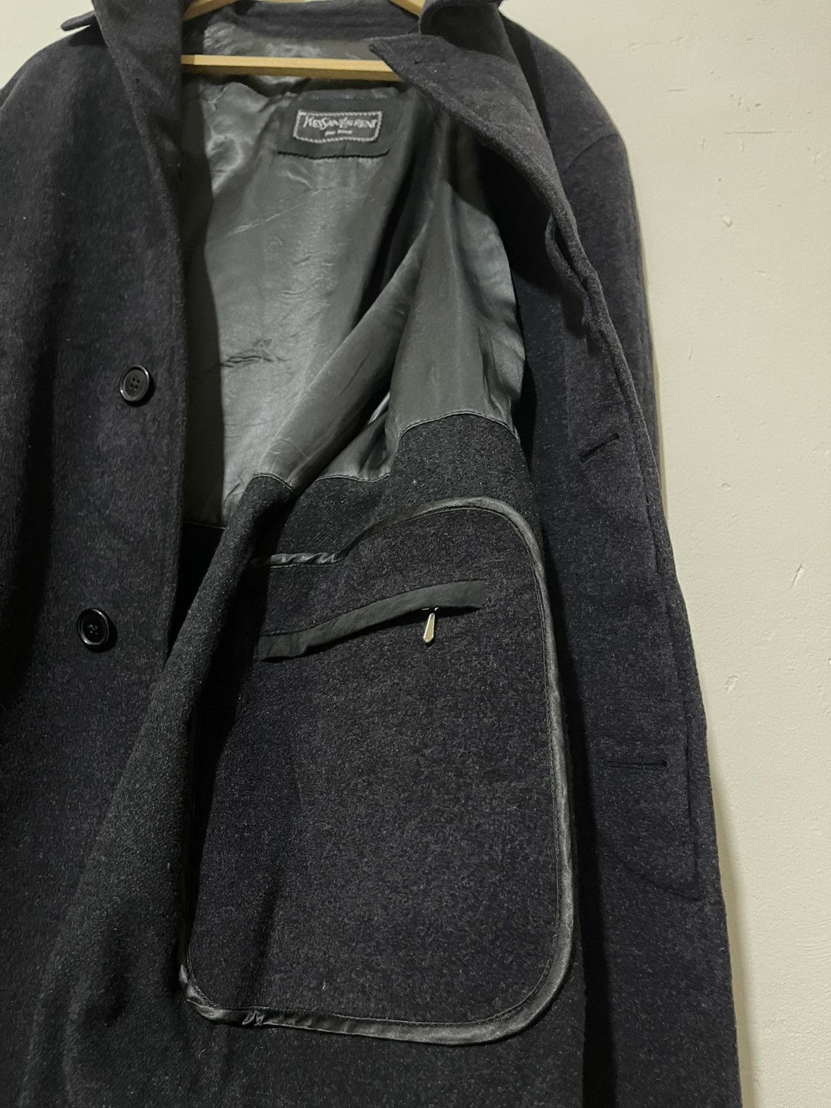 Yves Saint Laurent YSL Pour Homme Wool Coat Jacket Size US S / EU 44-46 / 1 - 14 Thumbnail