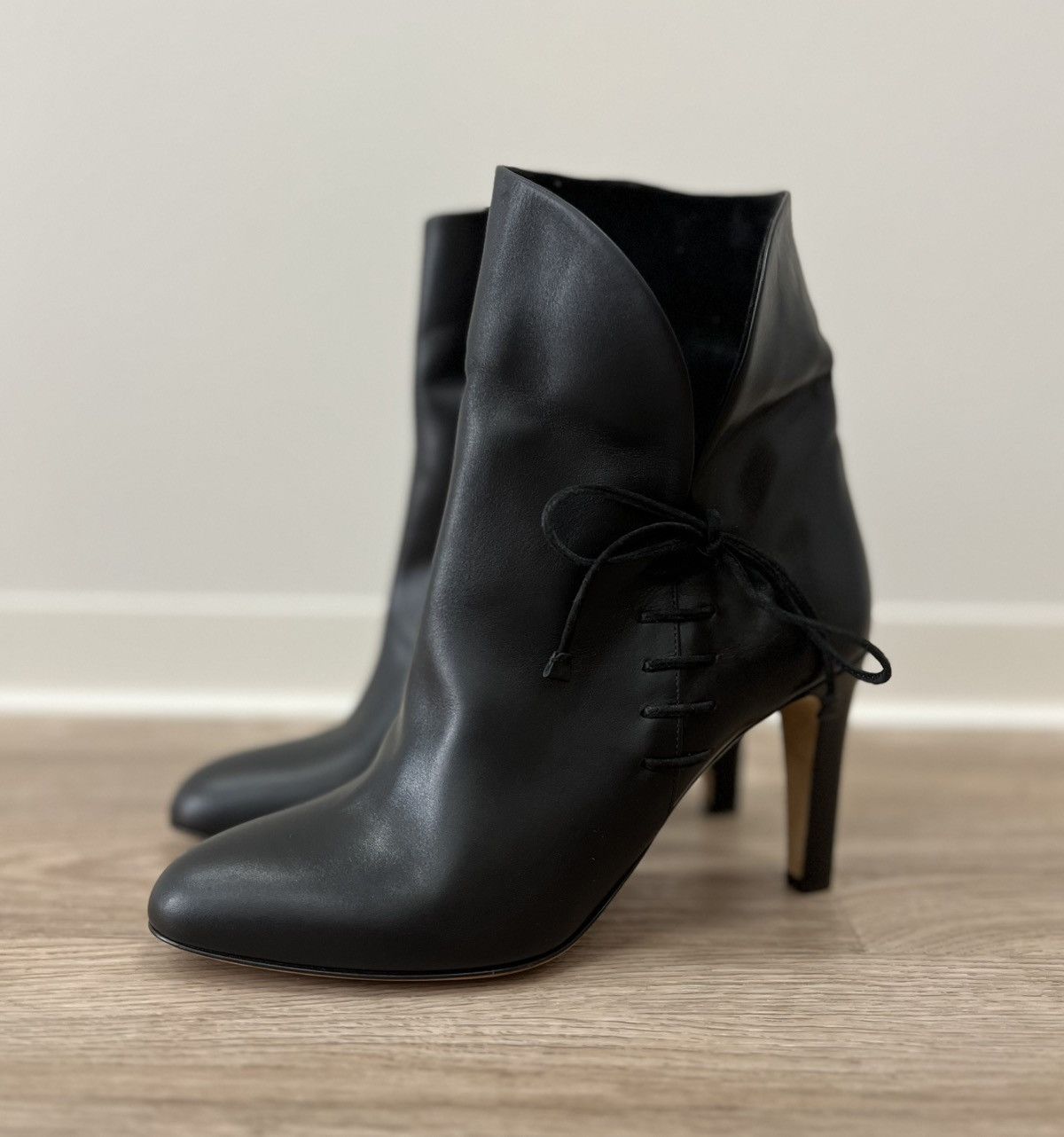 Bally Bally Switzerland Black Leather Ankle Heels Boots Size US 8 / IT 38 - 6 Thumbnail