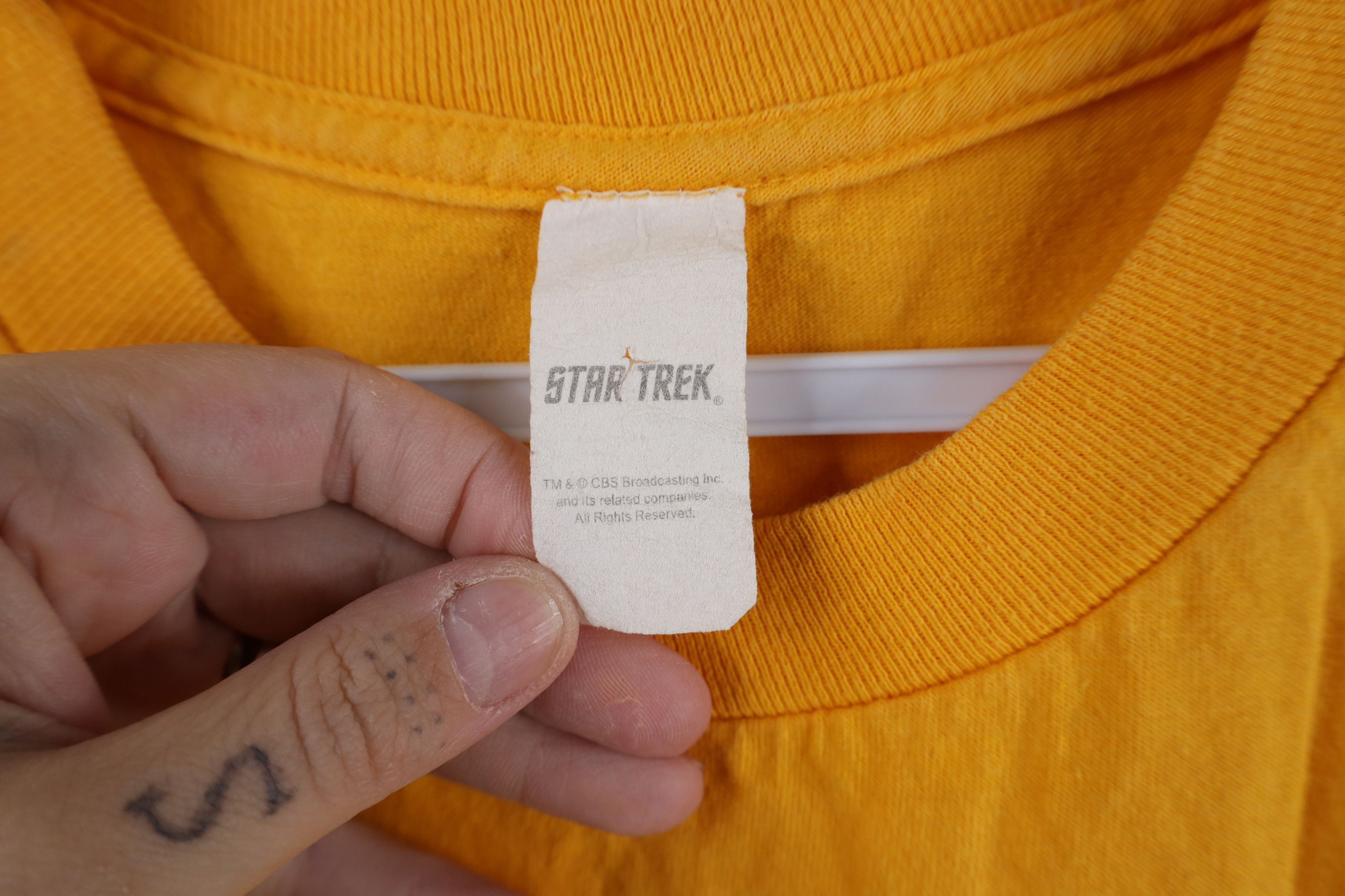 Vintage Vintage 90s Star Trek Short Sleeve T-Shirt Yellow Cotton Size US M / EU 48-50 / 2 - 8 Thumbnail