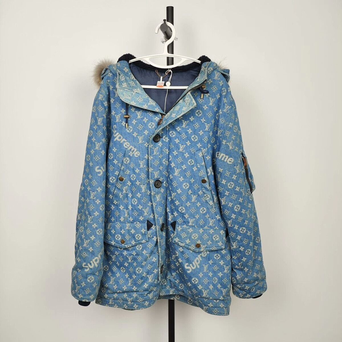 Louis Vuitton Louis Vuitton x Supreme Denim Long Jacket Size US M / EU 48-50 / 2 - 1 Thumbnail