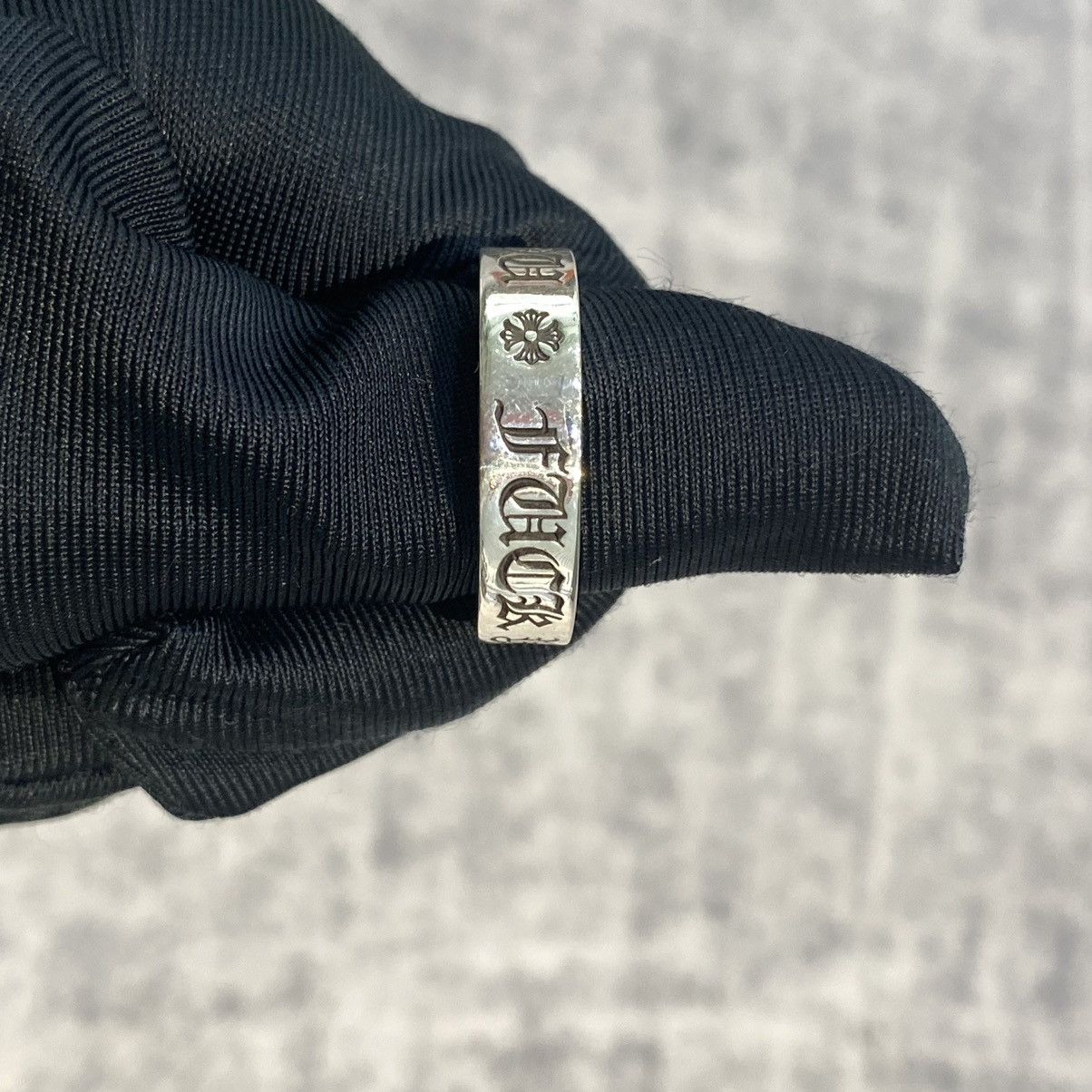 Chrome Hearts Chrome Hearts FUCK YOU 6MM Space Ring silver Size ONE SIZE - 7 Thumbnail