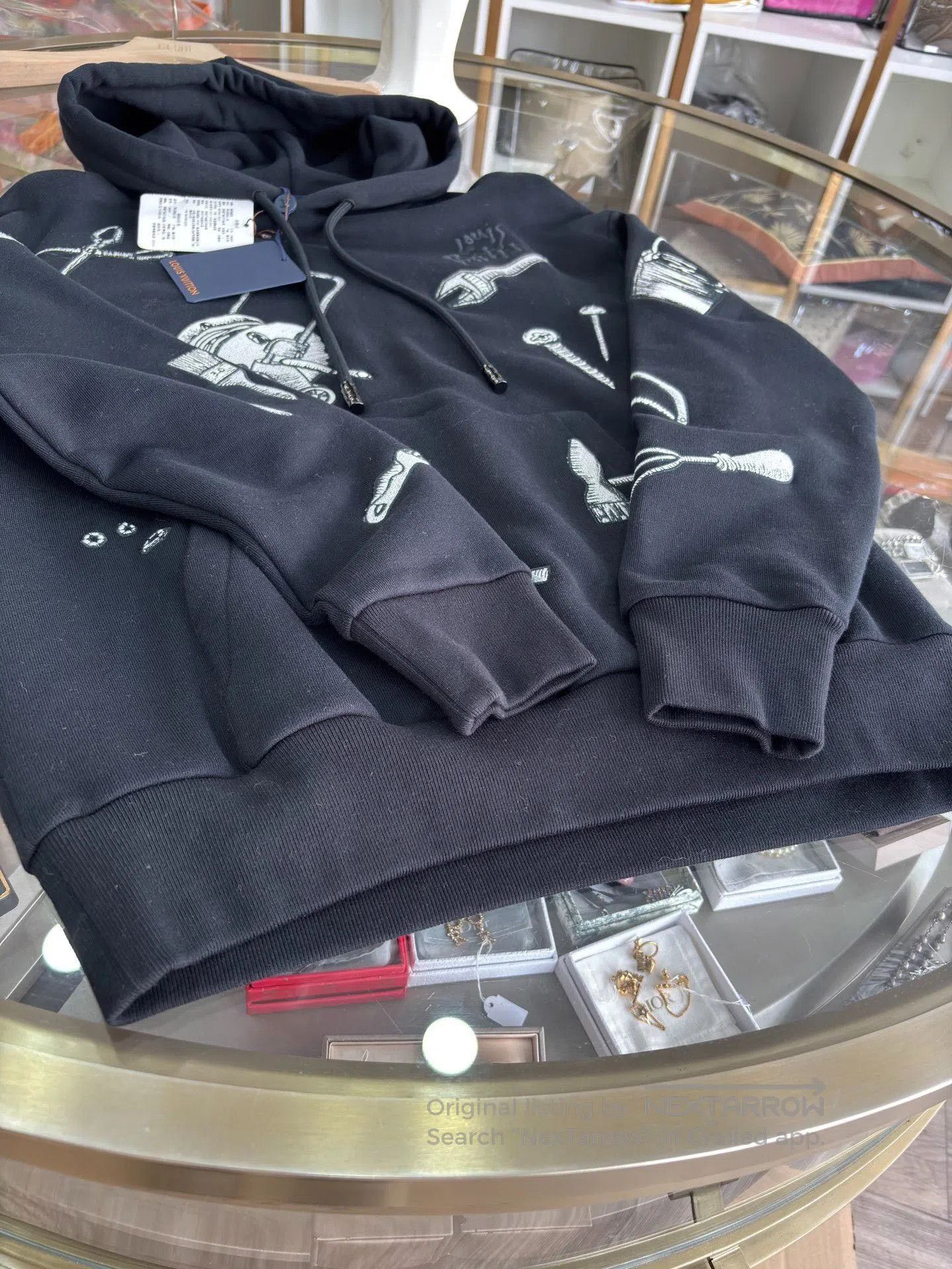 Louis Vuitton LV Black Tool Embroidered Men's Hoodie. Size US S / EU 44-46 / 1 - 3 Thumbnail