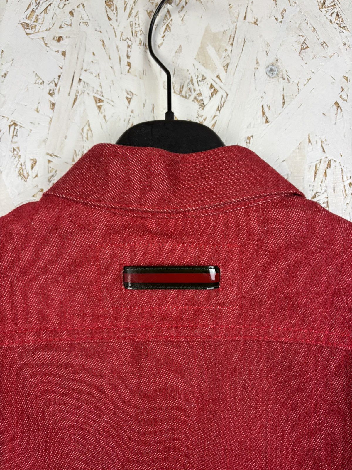 Gucci 90s Gucci Tom Ford 1999 Wasp Waist Red Denim Jacket 40 Size S / US 4 / IT 40 - 6 Thumbnail