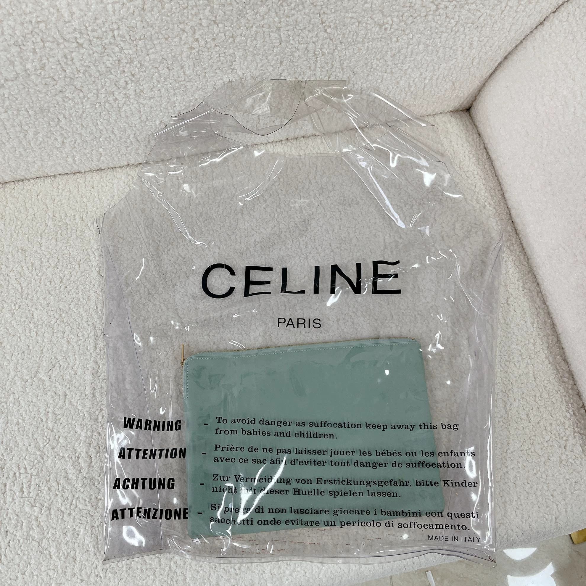 Celine Celine PVC clear tote 3557 pre-owned inner pouch Size ONE SIZE - 1 Thumbnail