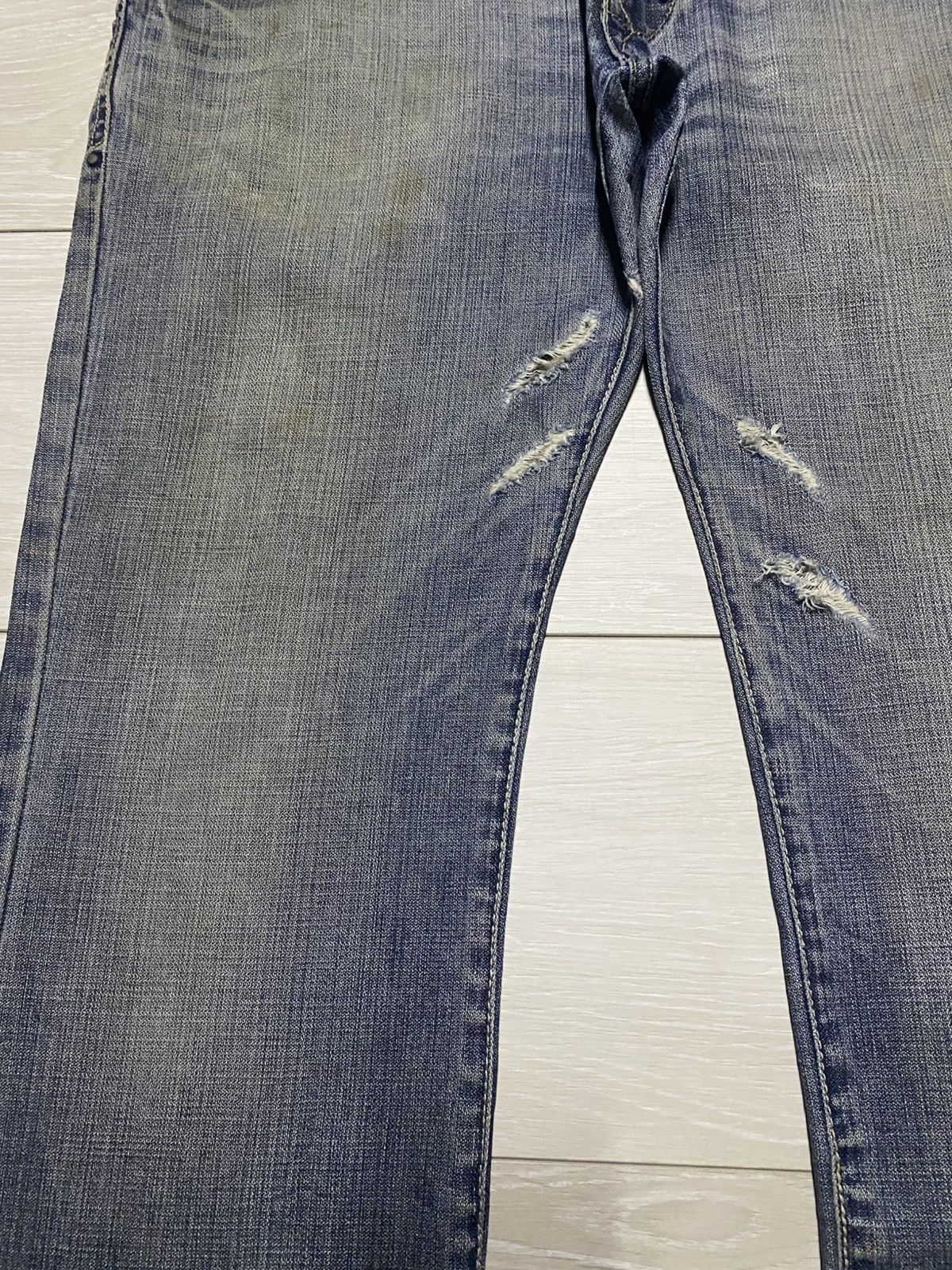 Absolut Joy Vintage Y2K Absolut Joy Mud Wash Distressed Loose Jeans Size US 35 - 7 Thumbnail