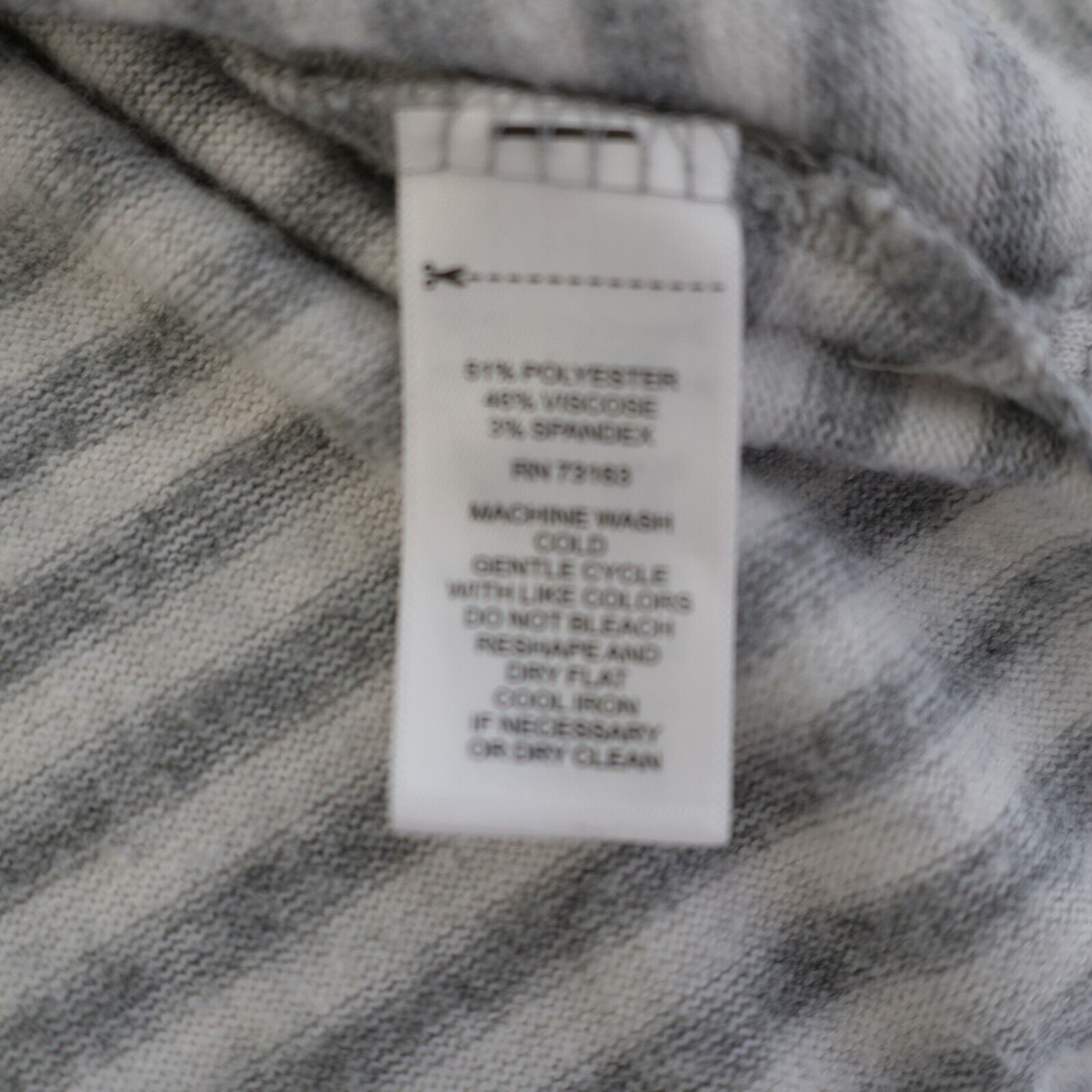 Designer Cable & Gauge Large Cream Gray Striped V-Neck Side Slit Swea Size L / US 10 / IT 46 - 9 Thumbnail