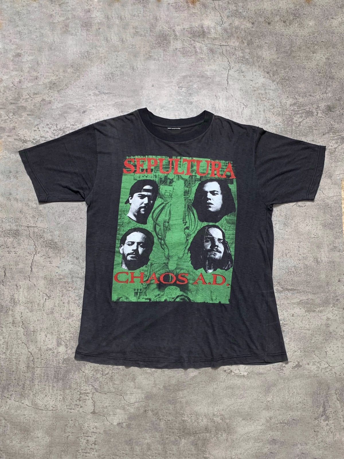 Band Tees Vintage rare 90s Sepultura chaos ad band shirt | Grailed