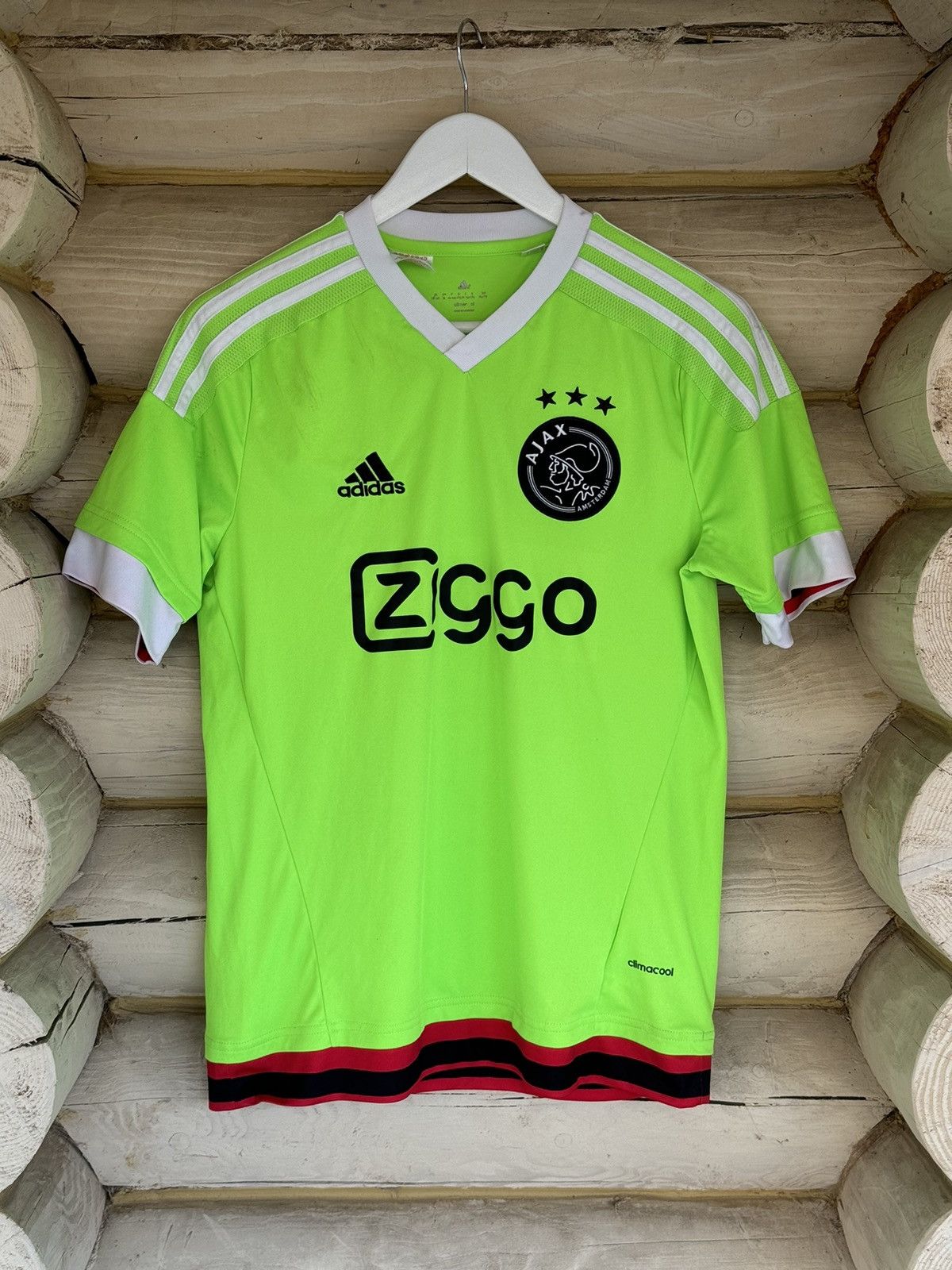 Adidas 2015 Adidas Ajax Acid Green soccer jersey Size US XS / EU 42 / 0 - 1 Thumbnail