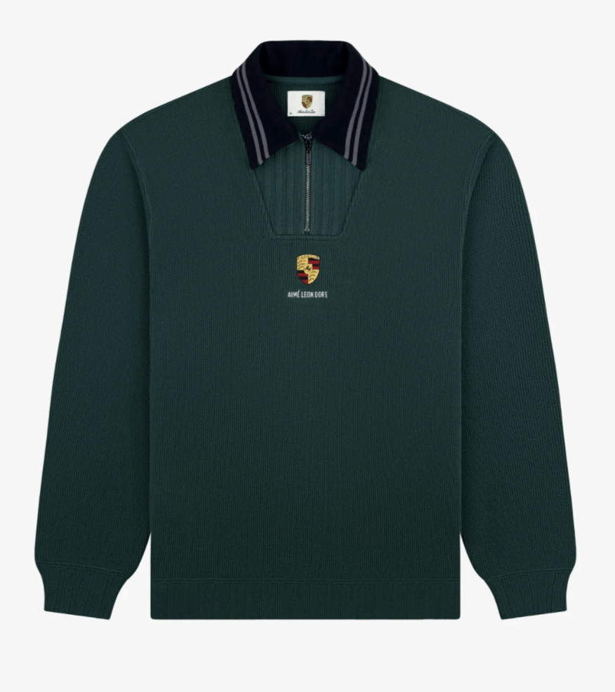 Aime Leon Dore Aime Leon Dore Porsche Jacquard Crewneck Sweatshirt Pine Size US XL / EU 56 / 4 - 1 Thumbnail