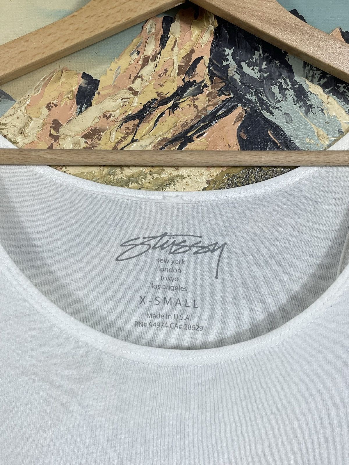 Stussy × Vintage White Retro Y2k 00s Sleeveless Vest Stussy Size XS / US 0-2 / IT 36-38 - 6 Thumbnail