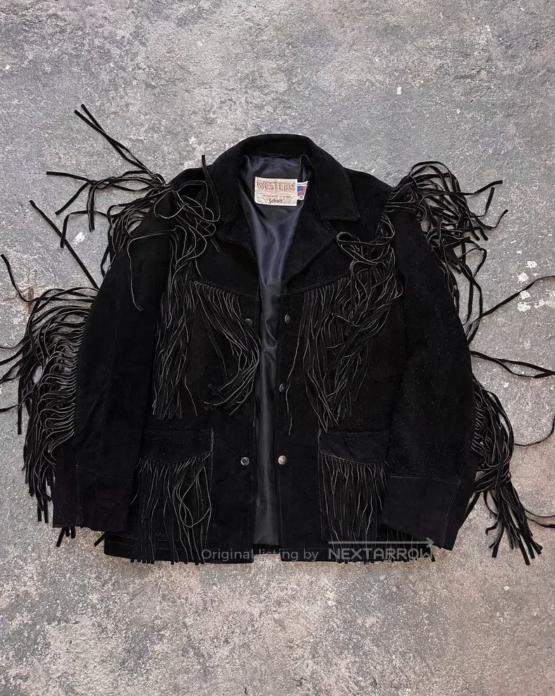 Schott Schott Western style suede cowhide jacket Size US S / EU 44-46 / 1 - 7 Thumbnail