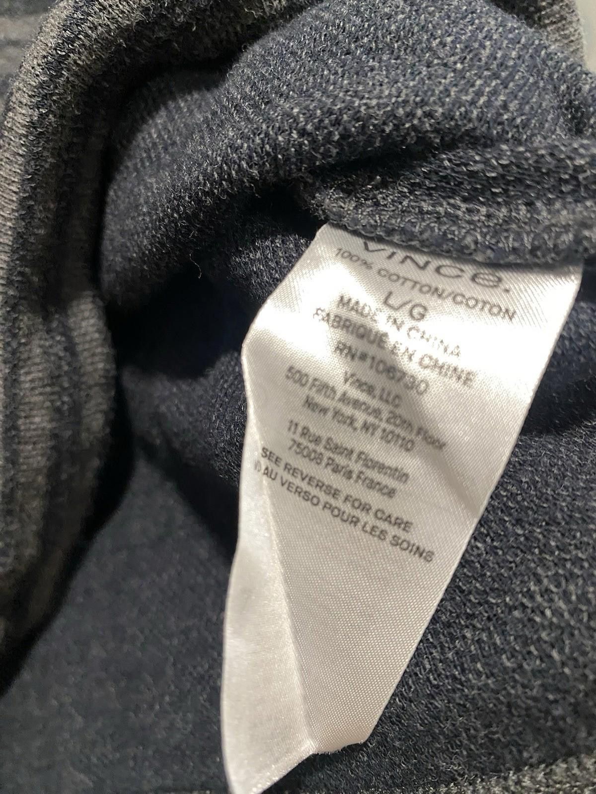 Vince VINCE MENS LIGHTWEIGHT STRIPED Sweater SIZE L Grey Cotton Size US L / EU 52-54 / 3 - 4 Thumbnail