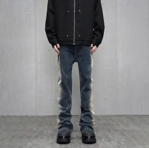 Designer × Japanese Brand Slim Flared Streetwear Vintage Design Jeans Size US 34 / EU 50 - 4 Thumbnail