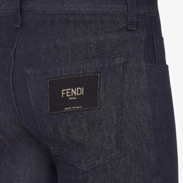 Fendi o1s1wg111224 Skinny Fit Denim Jeans in Blue Size US 34 / EU 50 - 3 Thumbnail