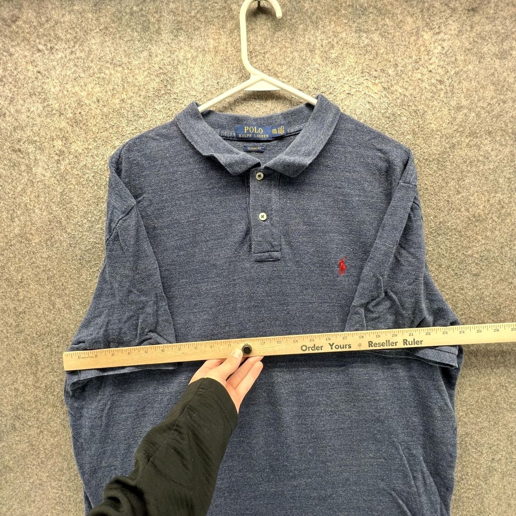 Polo Ralph Lauren Polo Ralph Lauren Polo Shirt Mens 2XL Blue Solid Pony Logo Short Sleeve Shirt Mens 2XL Blue Pony Logo Short Sleeve Polo Ralph Lauren Size US XXL / EU 58 / 5 - 4 Thumbnail