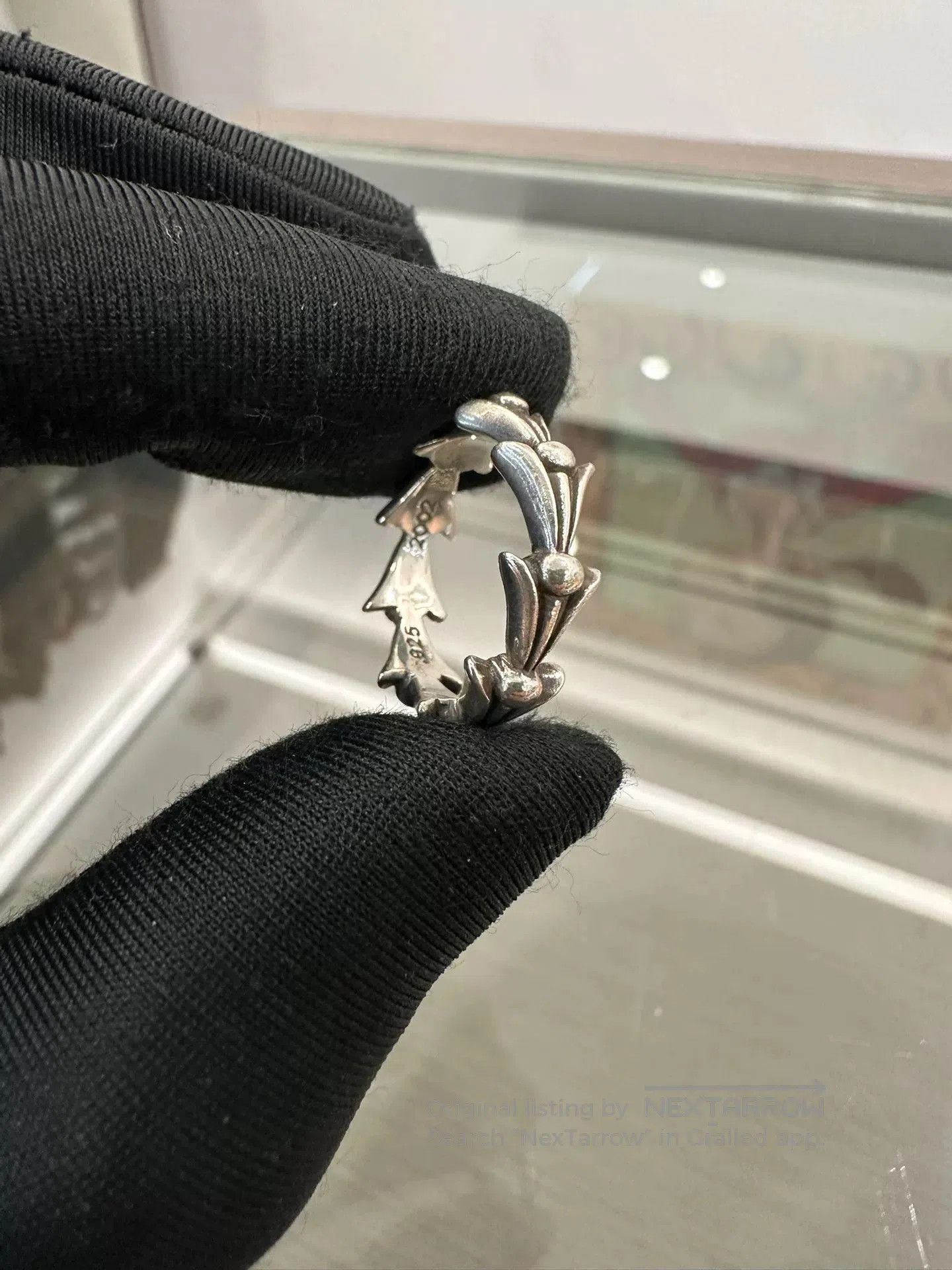 Chrome Hearts Chrome Hearts Fishbone Silver Ring US6. Size ONE SIZE - 4 Thumbnail
