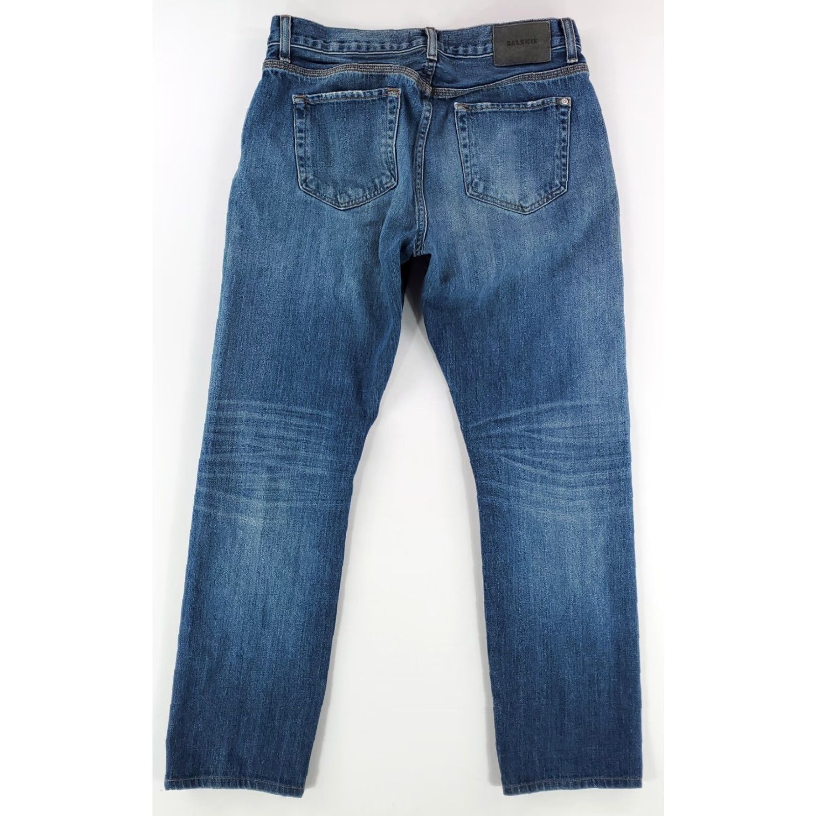 Vintage Baldwin The Henley Slim Selvedge Blue Jeans Made USA Mens 34 (34 x 30 Actual) Size US 34 / EU 50 - 4 Thumbnail
