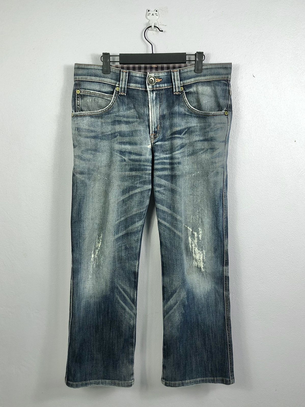 Edwin Rare Vintage Edwin 503 Blue Trip Flare Jeans Size US 32 / EU 48 - 1 Thumbnail