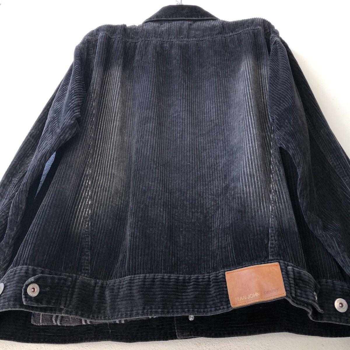Sean John SEAN JOHN Black Coatse Colduroy Jacket - Distressed Size US XXL / EU 58 / 5 - 2 Thumbnail